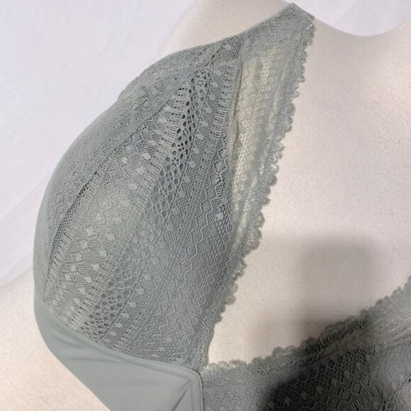 R Line Lina Sage Green Lace Lined Bralette 40DD - Picture 10 of 11